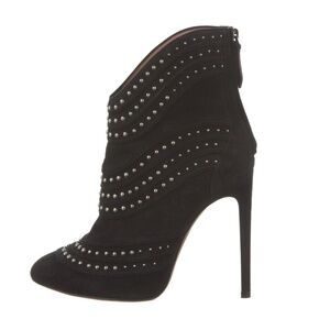 ALAÏA Suede Studded Accents Lace-Up Boots Size: 8 | US8, IT38.5 ITALY MSRP 1,800
